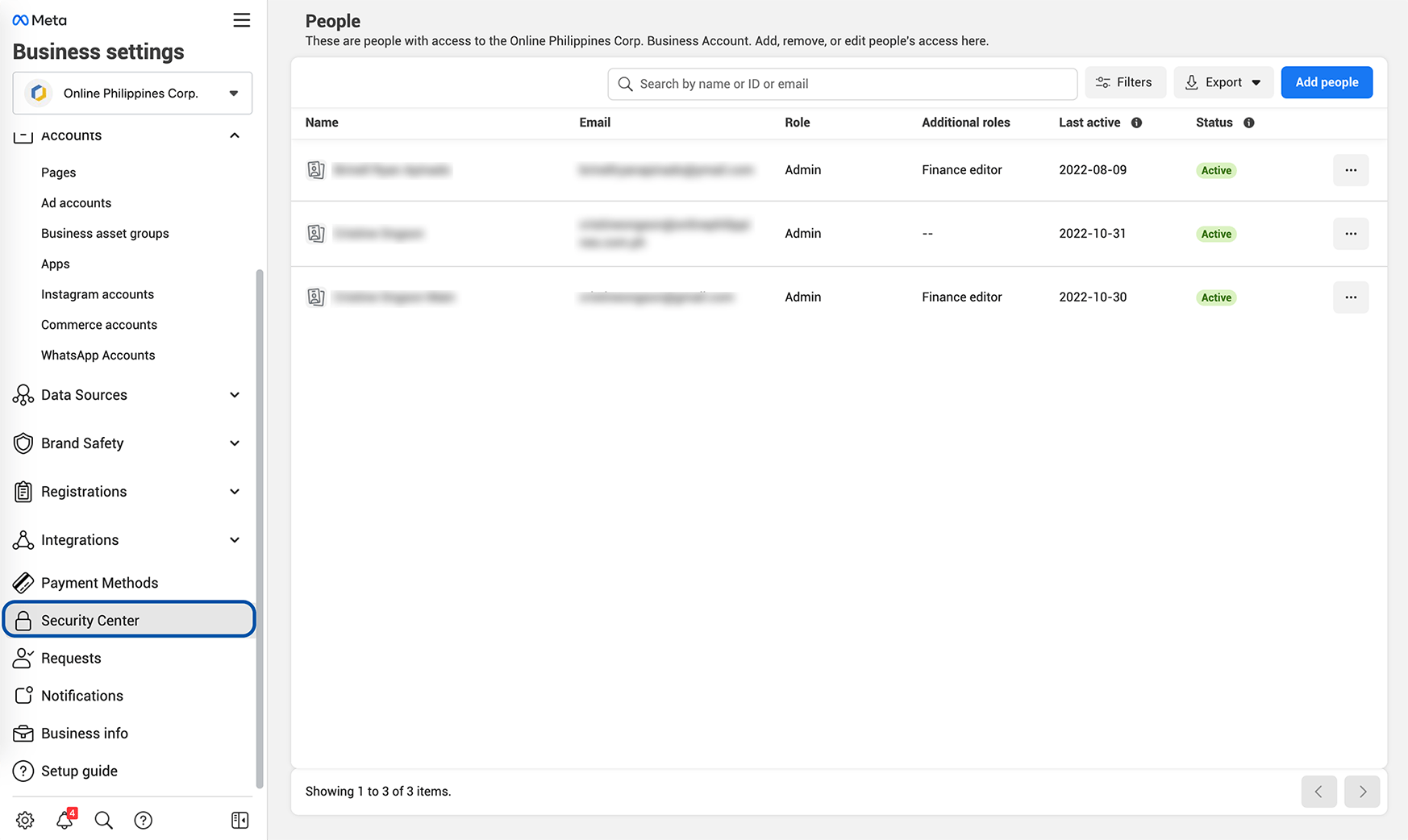 Meta-business-suite-security-center