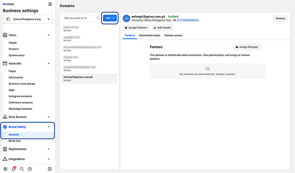 facebook-domain-verification-page